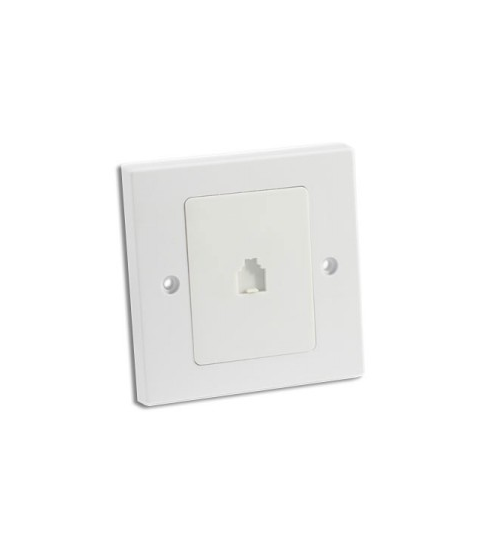 1 Gang RJ11 Telephone Socket White